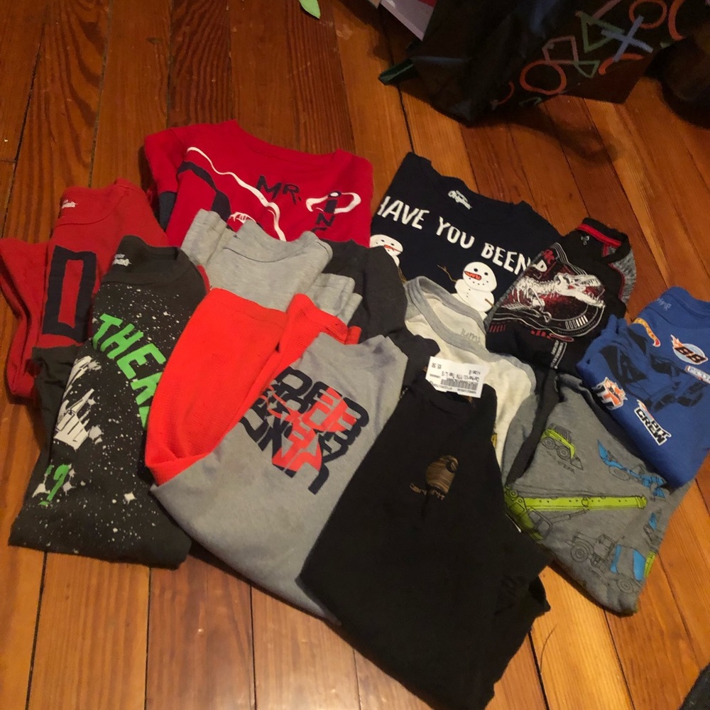 12 long sleeve boy shirts size 8